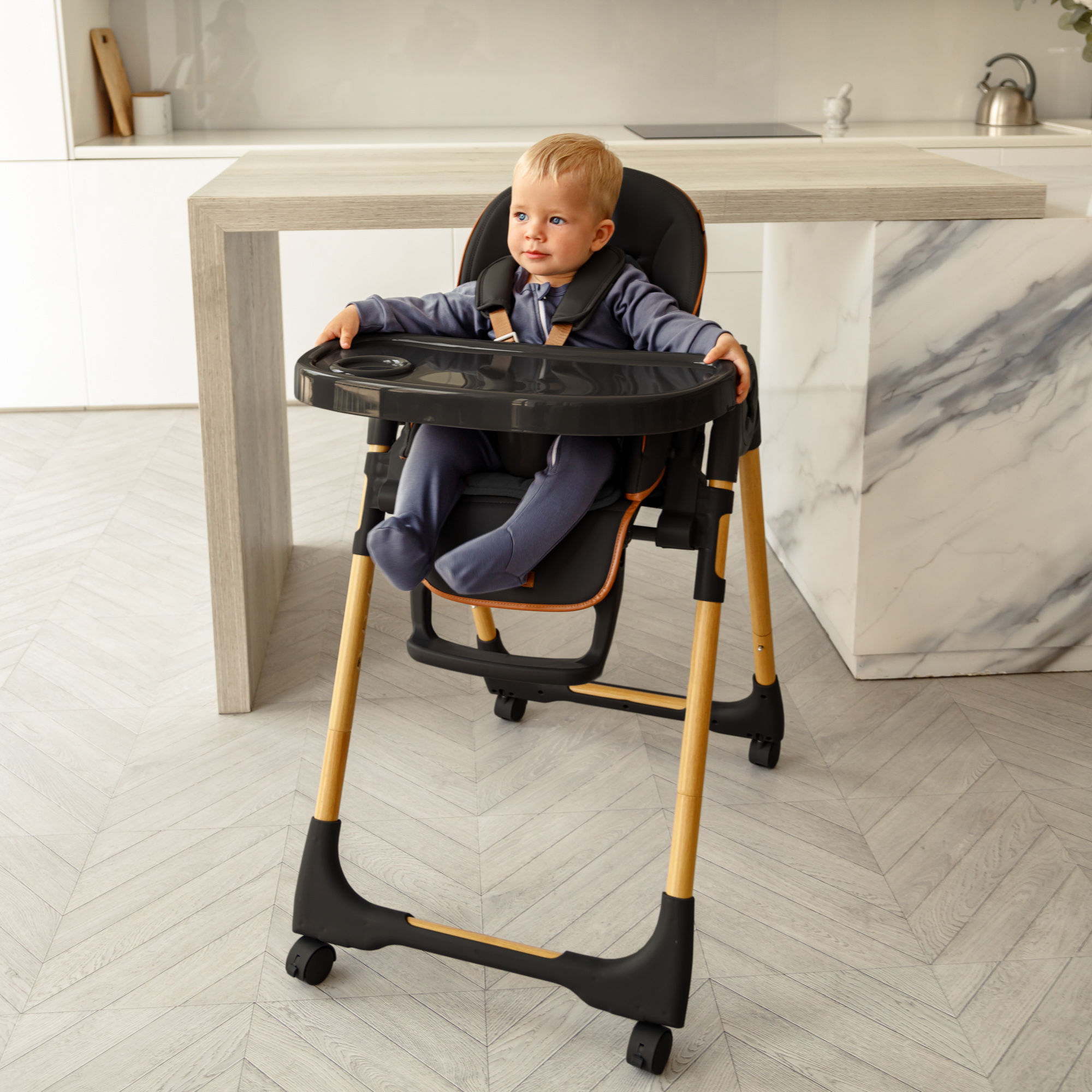 Стульчик для кормления Amarobaby Elegant классический - фото 20