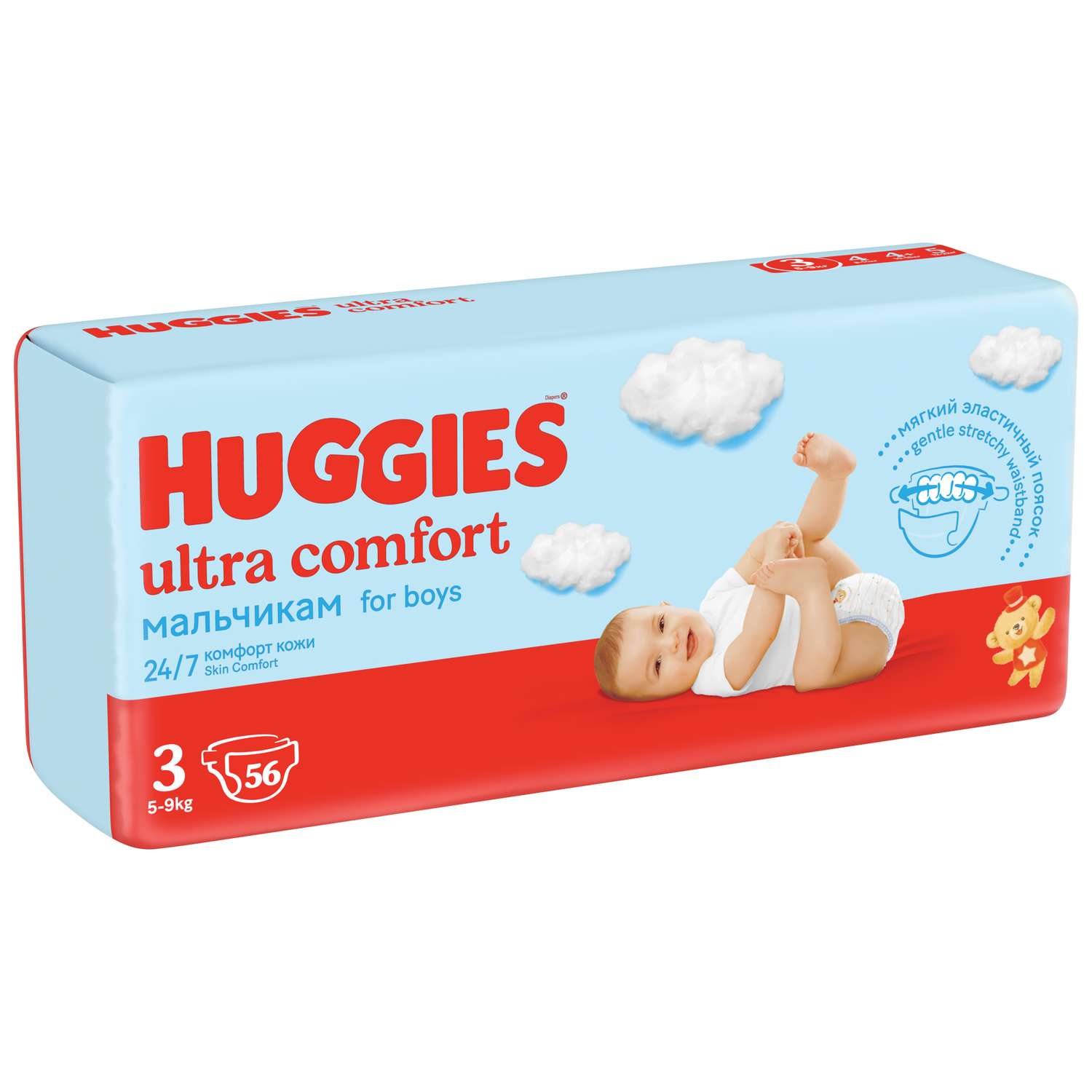 Подгузники Huggies Ultra Comfort для мальчиков 3 (5-9 кг) 56 шт. - фото 4