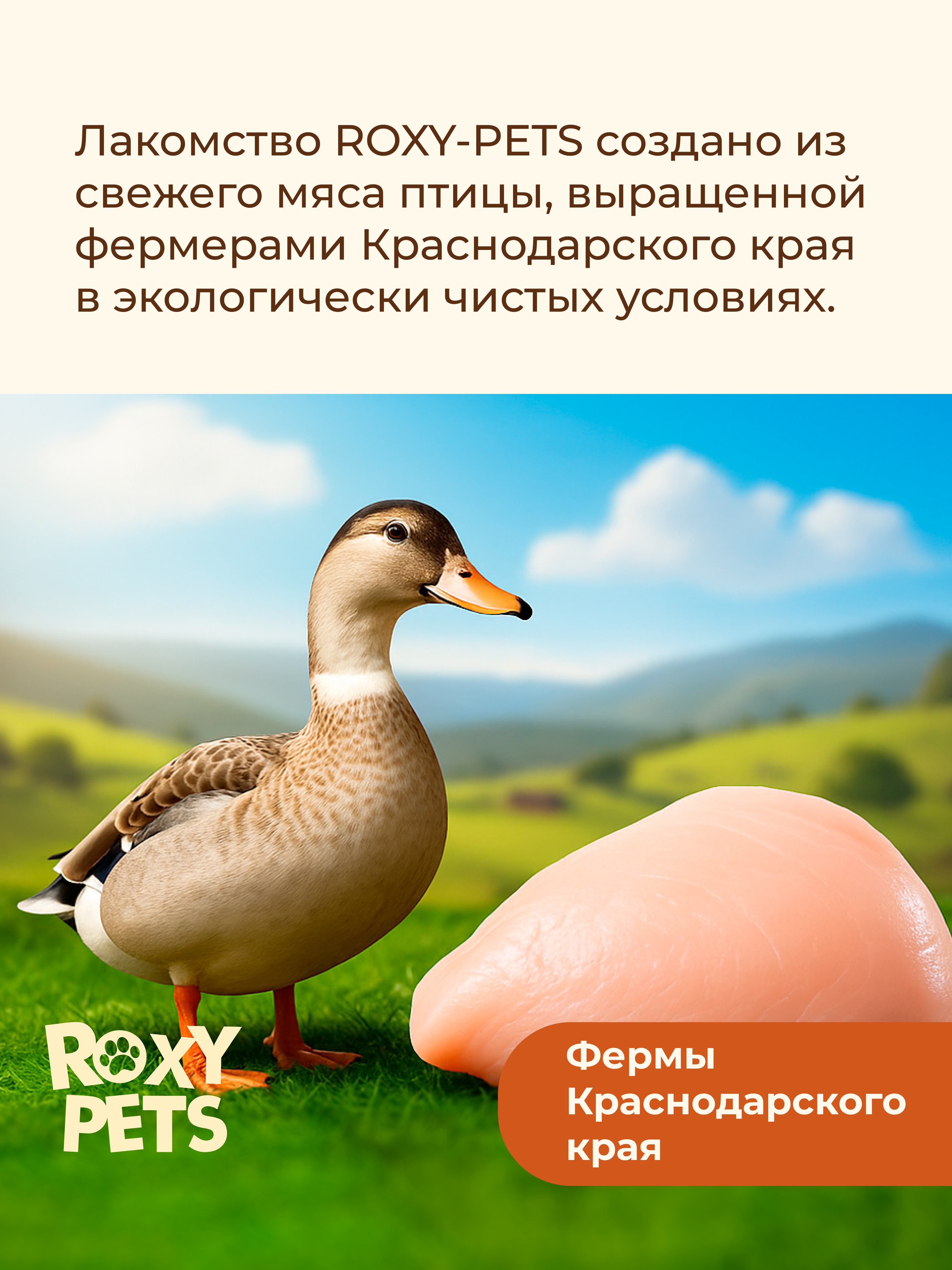 Лакомства для кошек и котят всех пород ROXY PETS из вяленого филе утки - фото 15