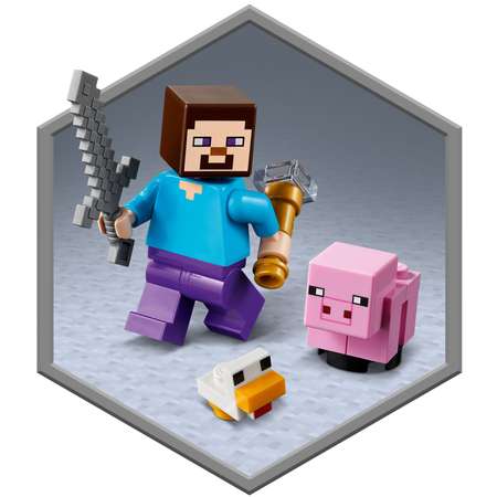 Конструктор LEGO Minecraft Засада Крипера блочный