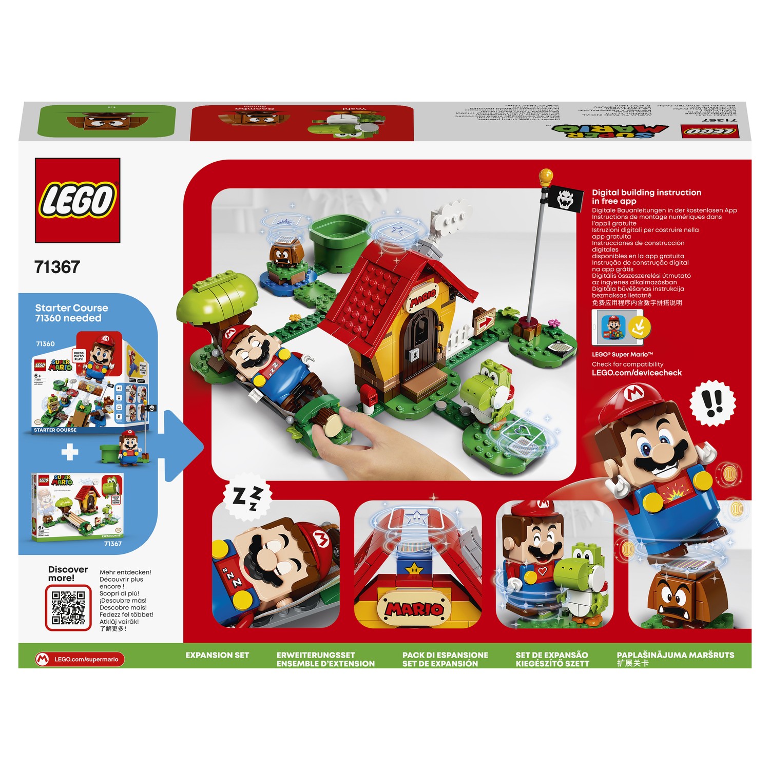 Конструктор LEGO Super Mario Дом Марио и Йоши 205 дет. - фото 3