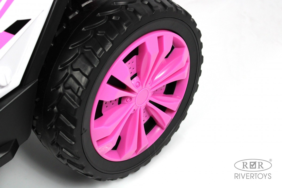 Электромобиль RIVERTOYS F888FF-A-PINK С пультом ДУ - фото 3