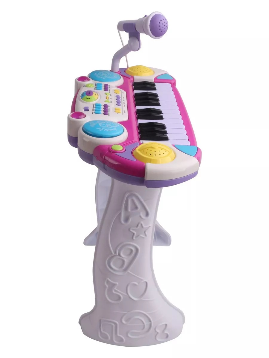 Игрушка музыкальная CASTLELADY Напольный со стульчиком синтезатор - фото 6