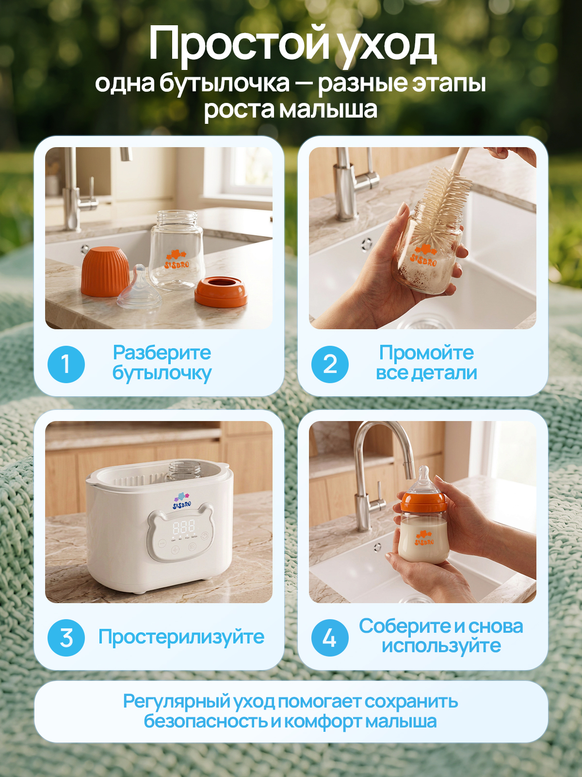 Бутылочка SISBRO 180 мл - фото 6