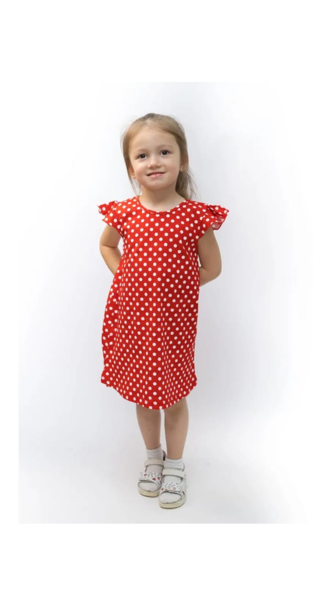 Платье Рекантино 756-11 Красный Белый - фото 1