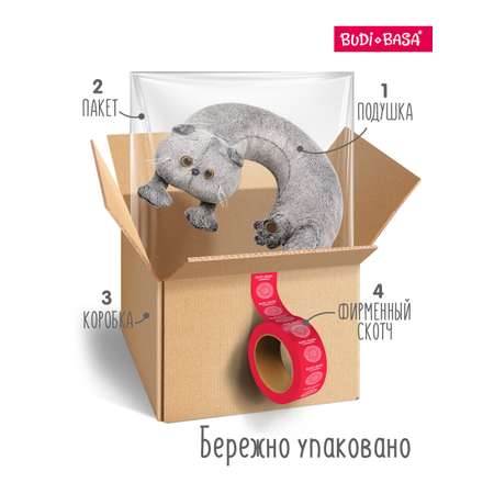 Мягкая игрушка BUDI BASA котик 30 см