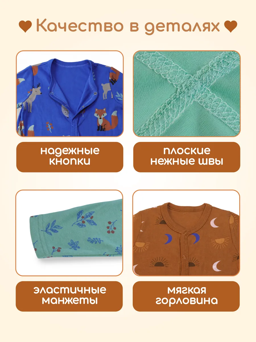 Комбинезон 3 шт HAPPY LAMA MJ77 - фото 6