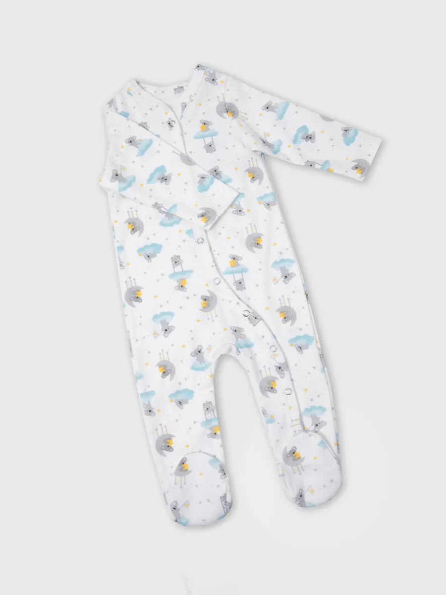 Комбинезон 2 шт Mark Formelle (Марк Формэль) 14005-2/звездные коалы на белом +облака на сером - фото 13