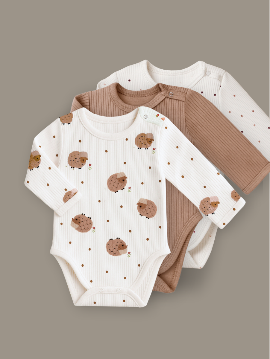 Боди 3 шт ШВЕЙНЫЕ ИСТОРИИ бодиовечки - фото 1