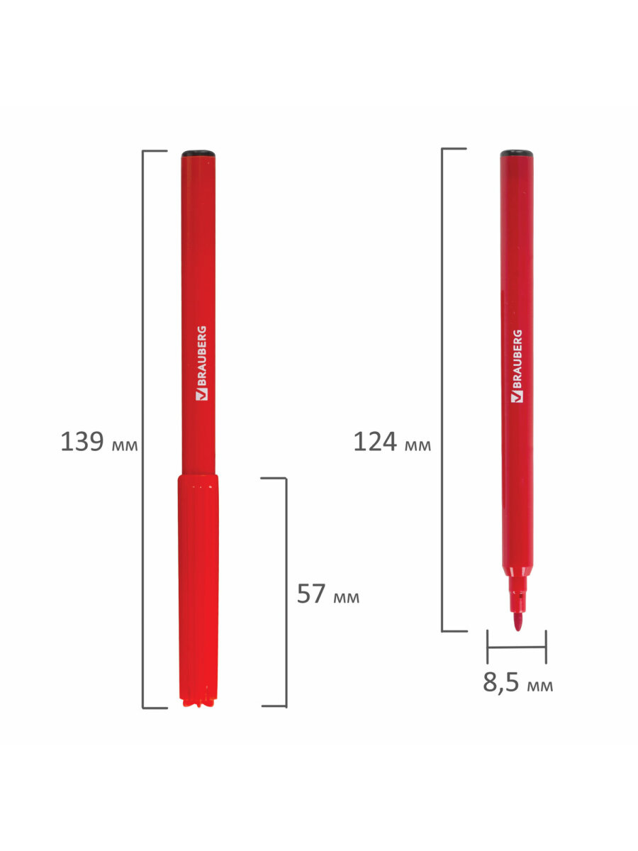 Фломастеры Brauberg 1 цв. - фото 11