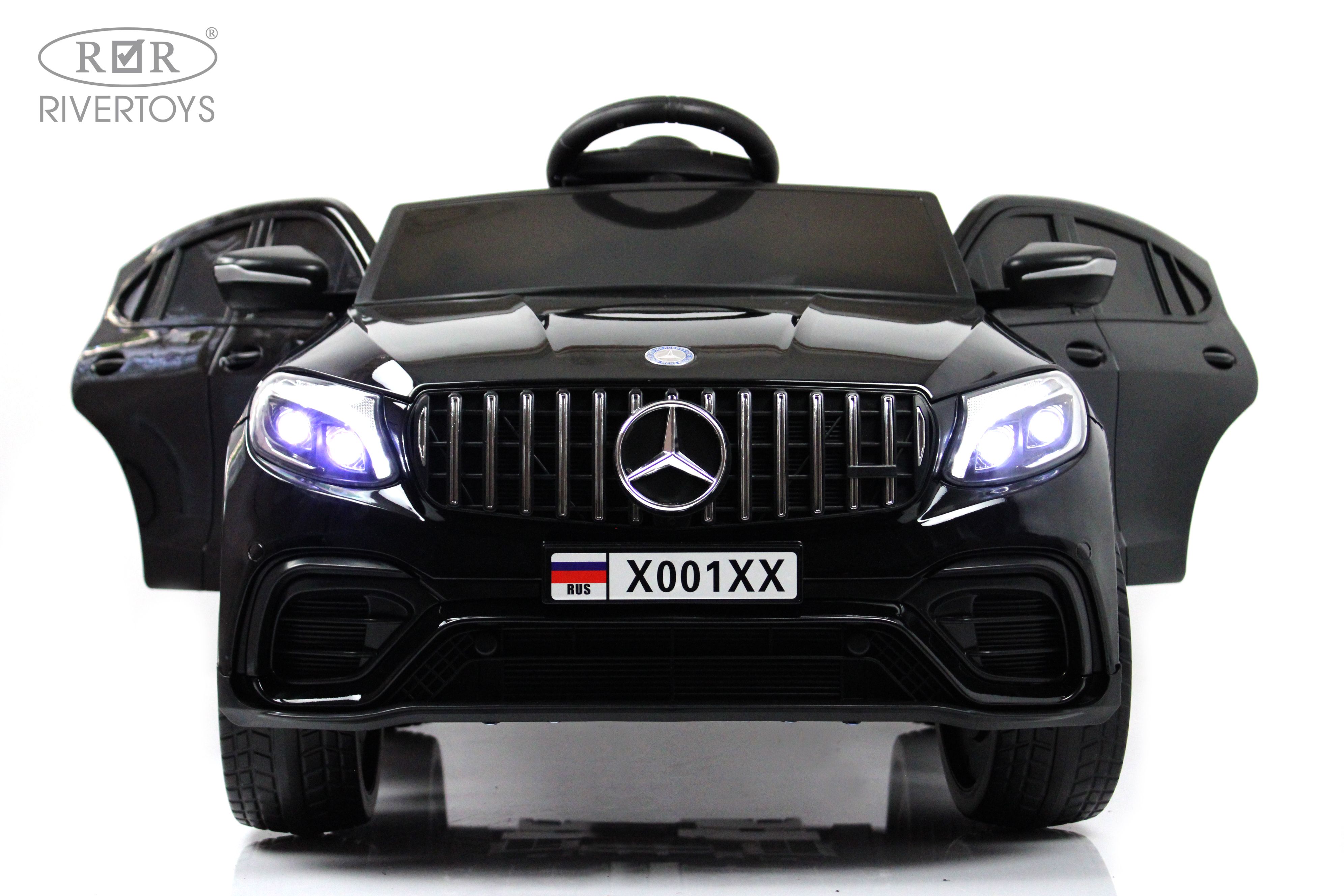 Электромобиль RIVERTOYS Mercedes X001XX-BLACK-GLANEC С пультом ДУ - фото 6