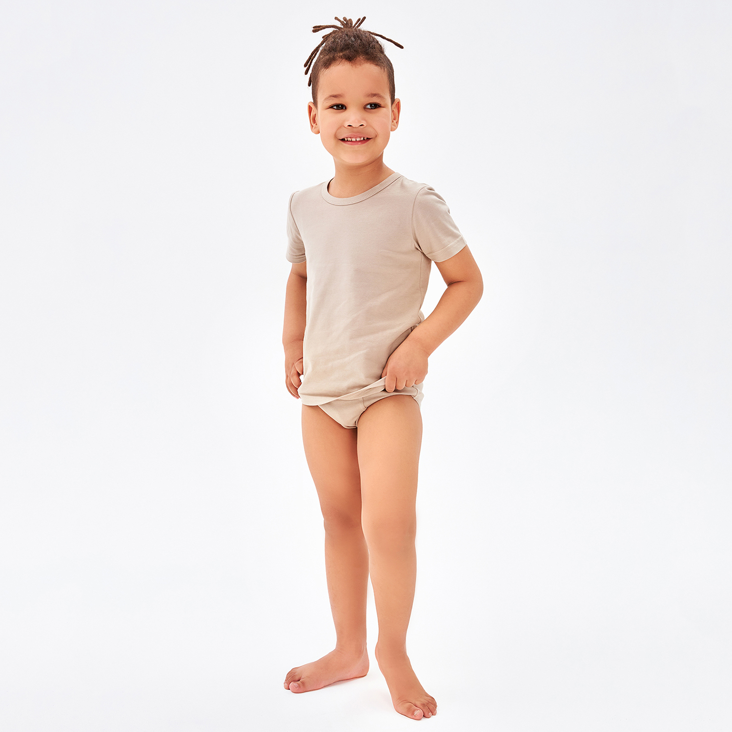 Трусы 2 шт Lucky Child 140-27к/бежевый/красный/2-12 - фото 7