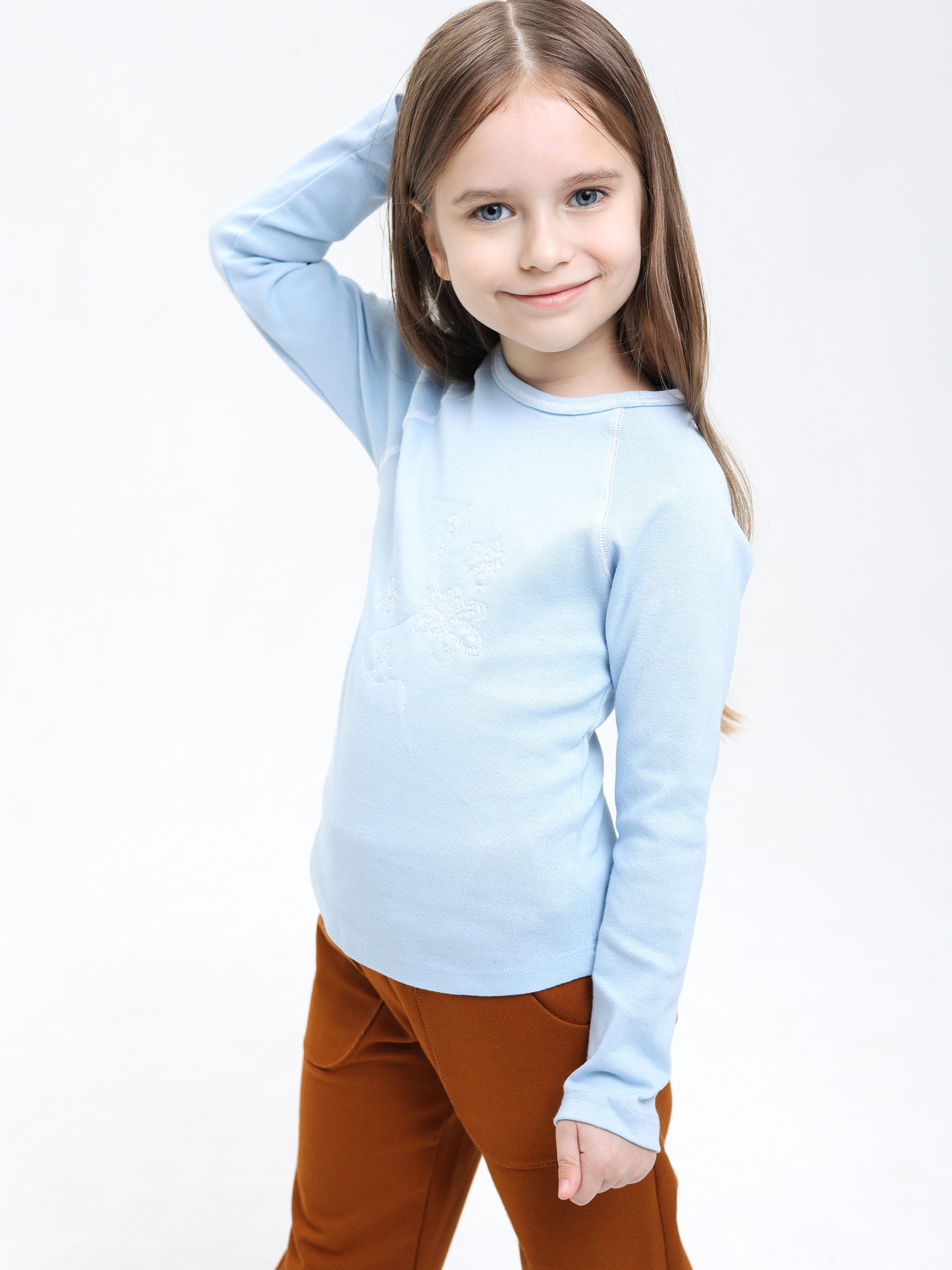 Лонгслив RobyKris 19-10-23/голуб - фото 1