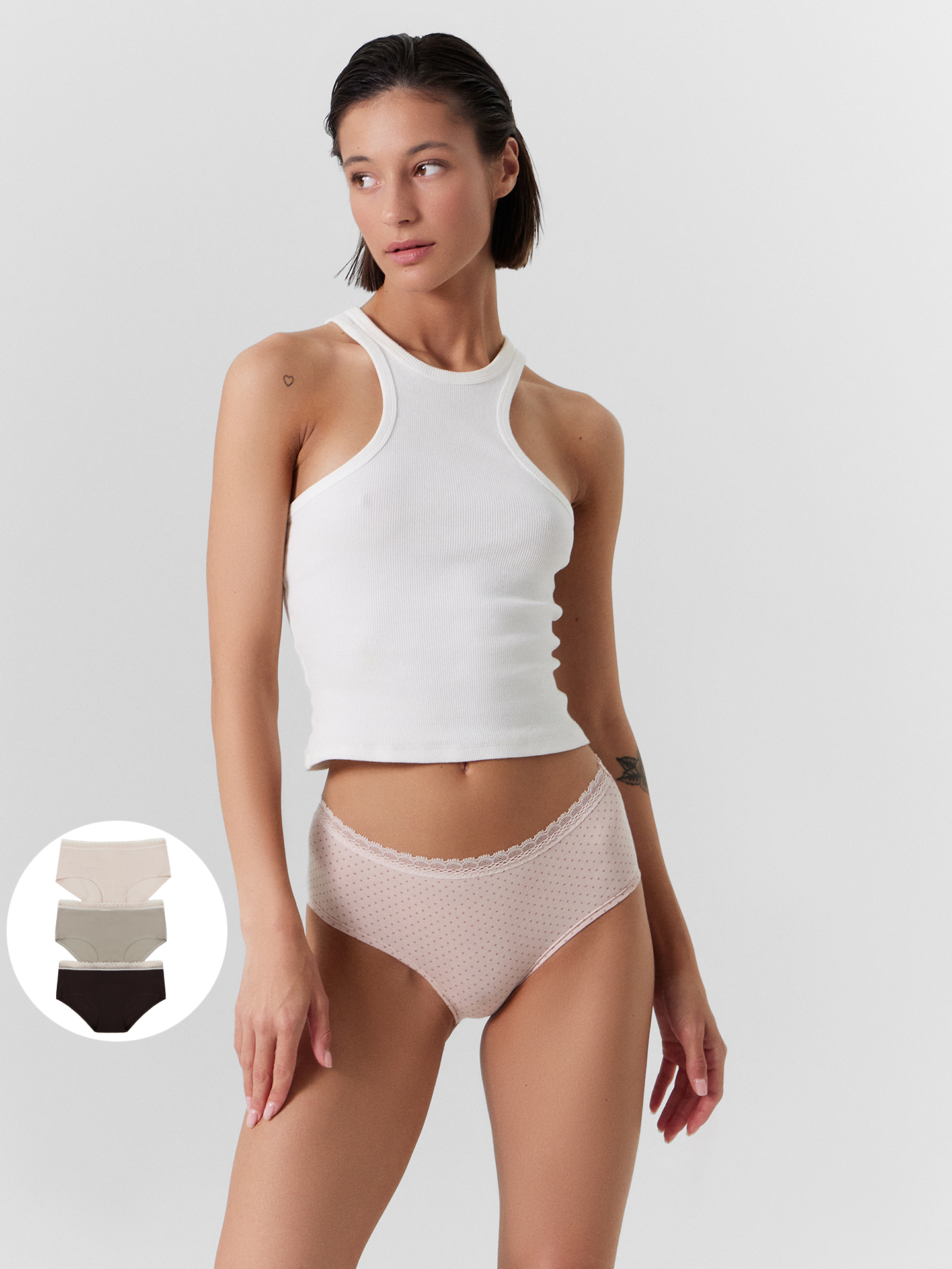 Трусы 3 шт Mark Formelle (Марк Формэль) 412407-3/горошек на серебристом пионе - фото 1