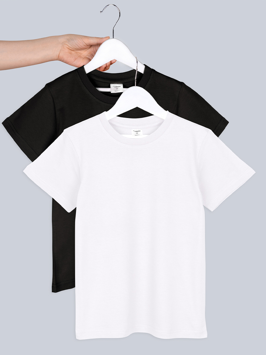 Футболка 2 шт HappyFox HF5501N2белый.черный - фото 1