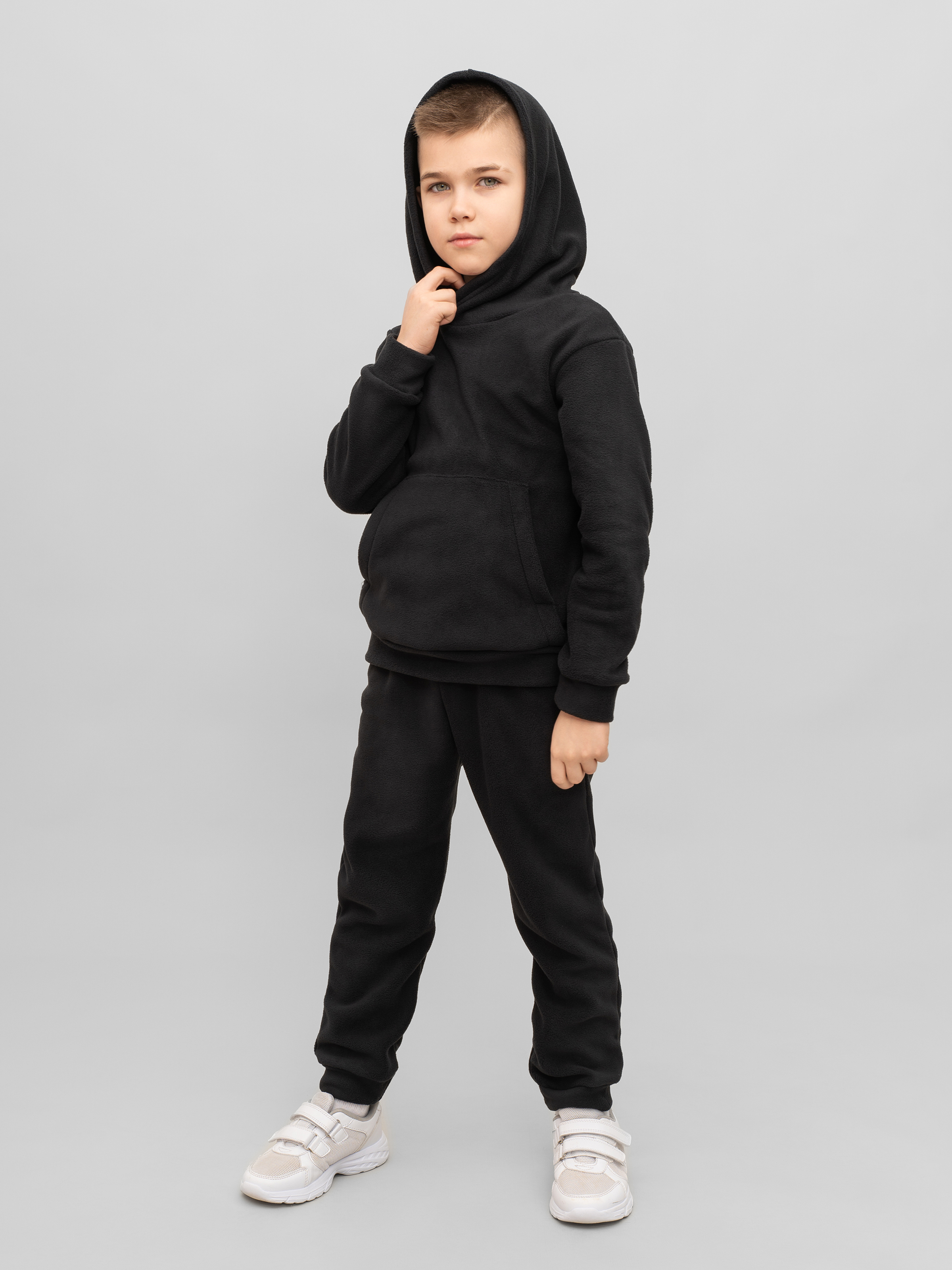 Худи и брюки Утенок 7043г(ш) черный - фото 26