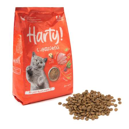 Корм для котят Harty 1.8кг с индейкой сухой