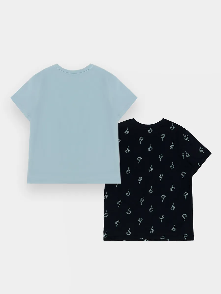 Футболка 2 шт Mark Formelle (Марк Формэль) 113379-2/голубая дымка +пальмы на т.синем - фото 9
