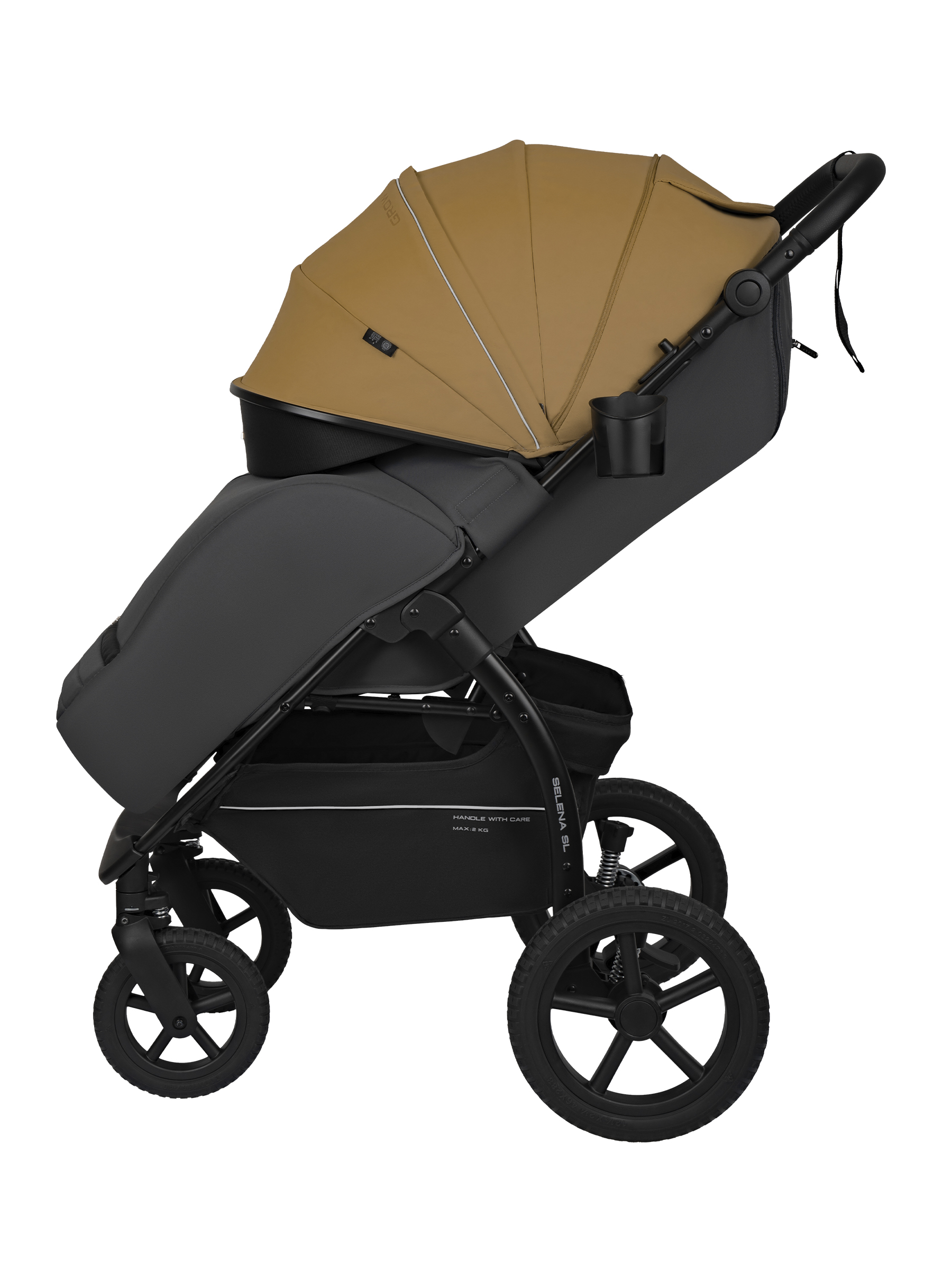 Коляска прогулочная JOVOLA Selena SL, бежевый-серый - фото 7