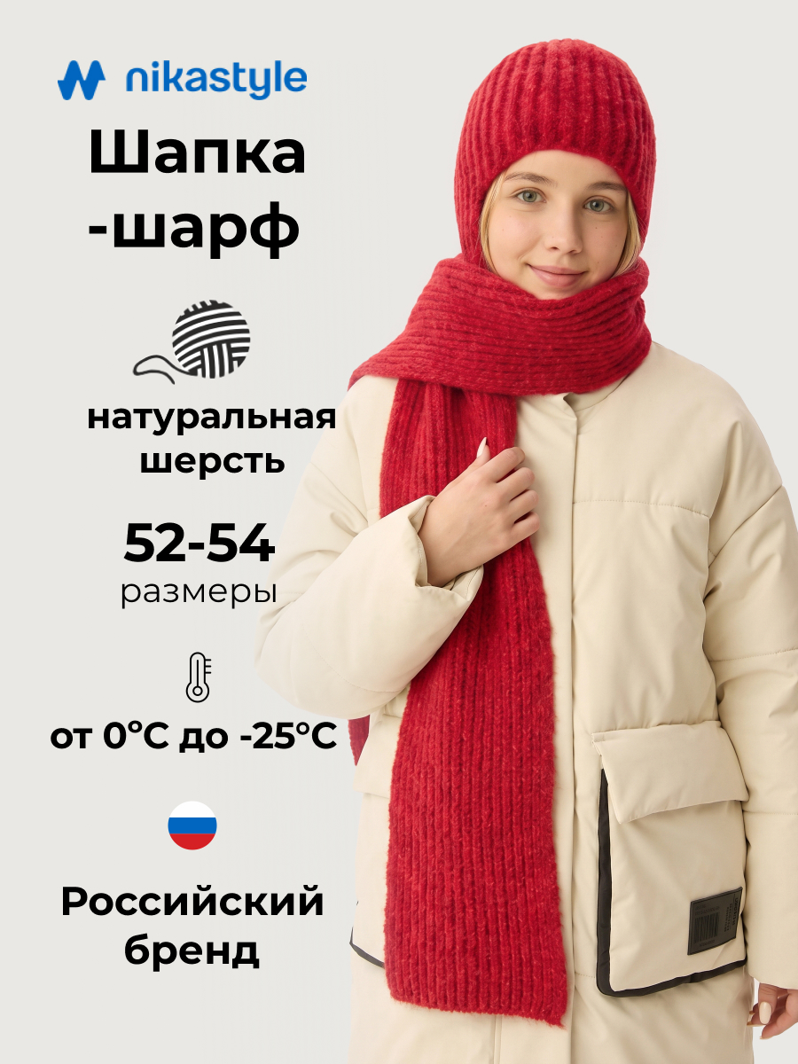 Шапка NIKASTYLE 11з52026 клубника - фото 2