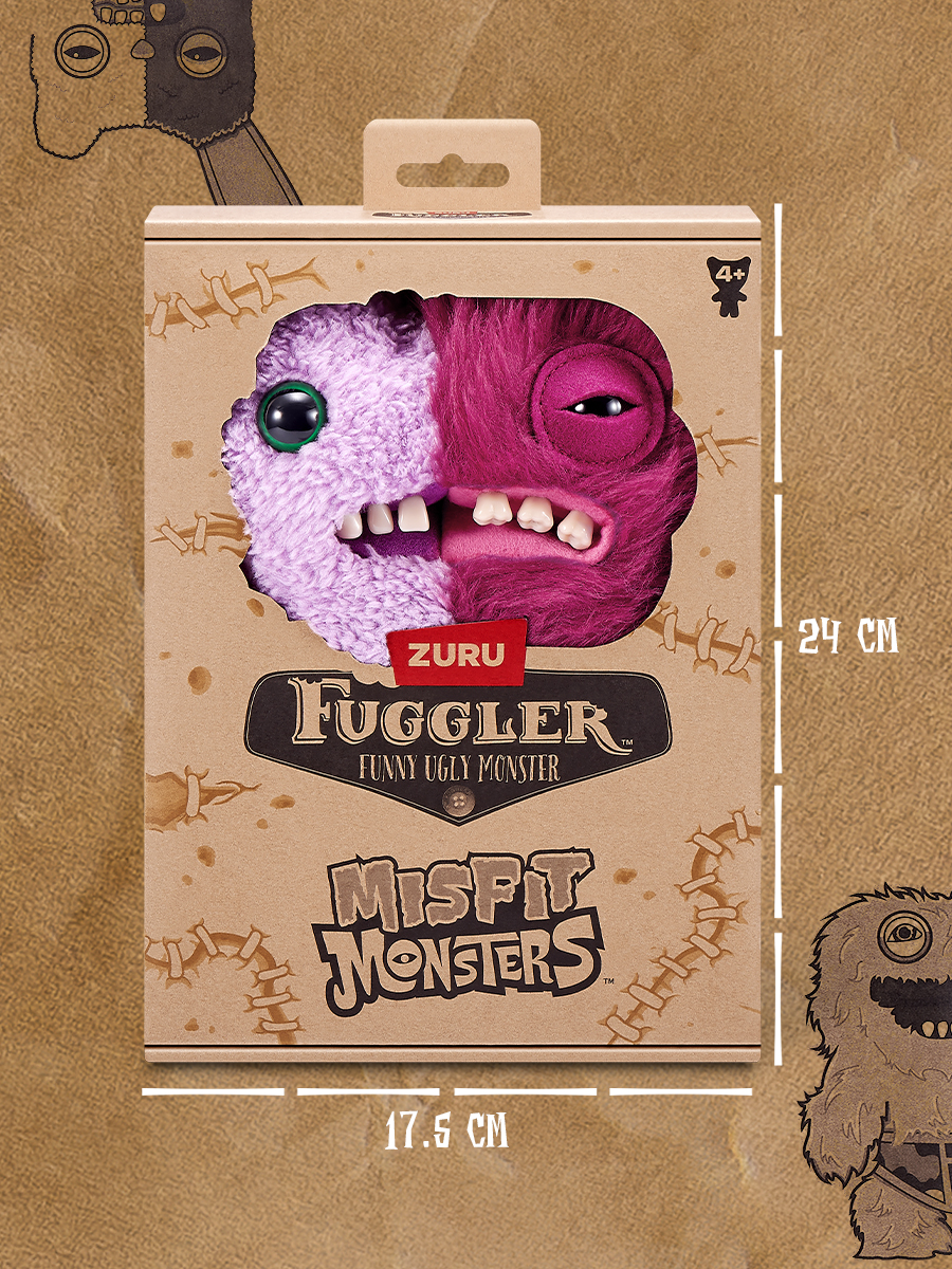 Мягкая игрушка FUGGLER сиренево-красный - фото 3