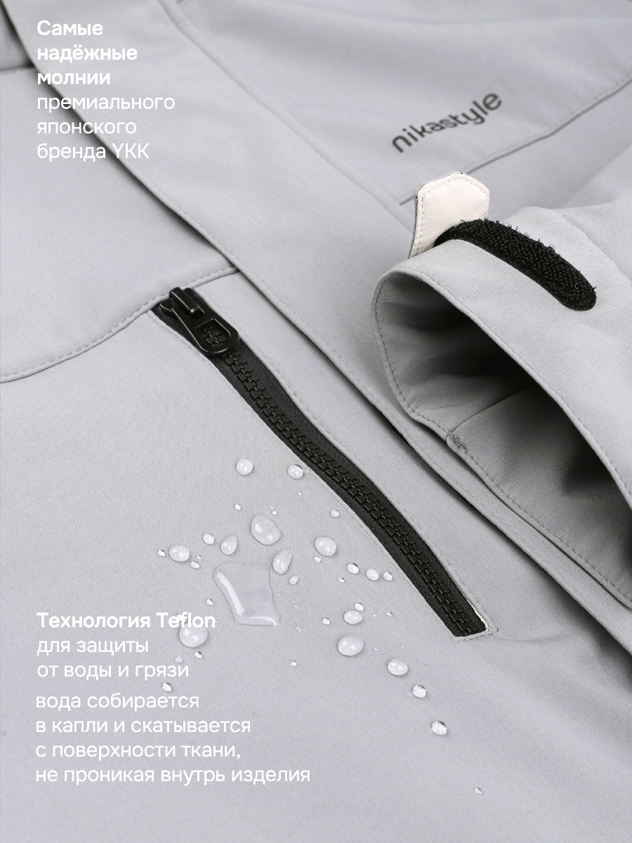 Ветровка NIKASTYLE 4л16126 серый - фото 6