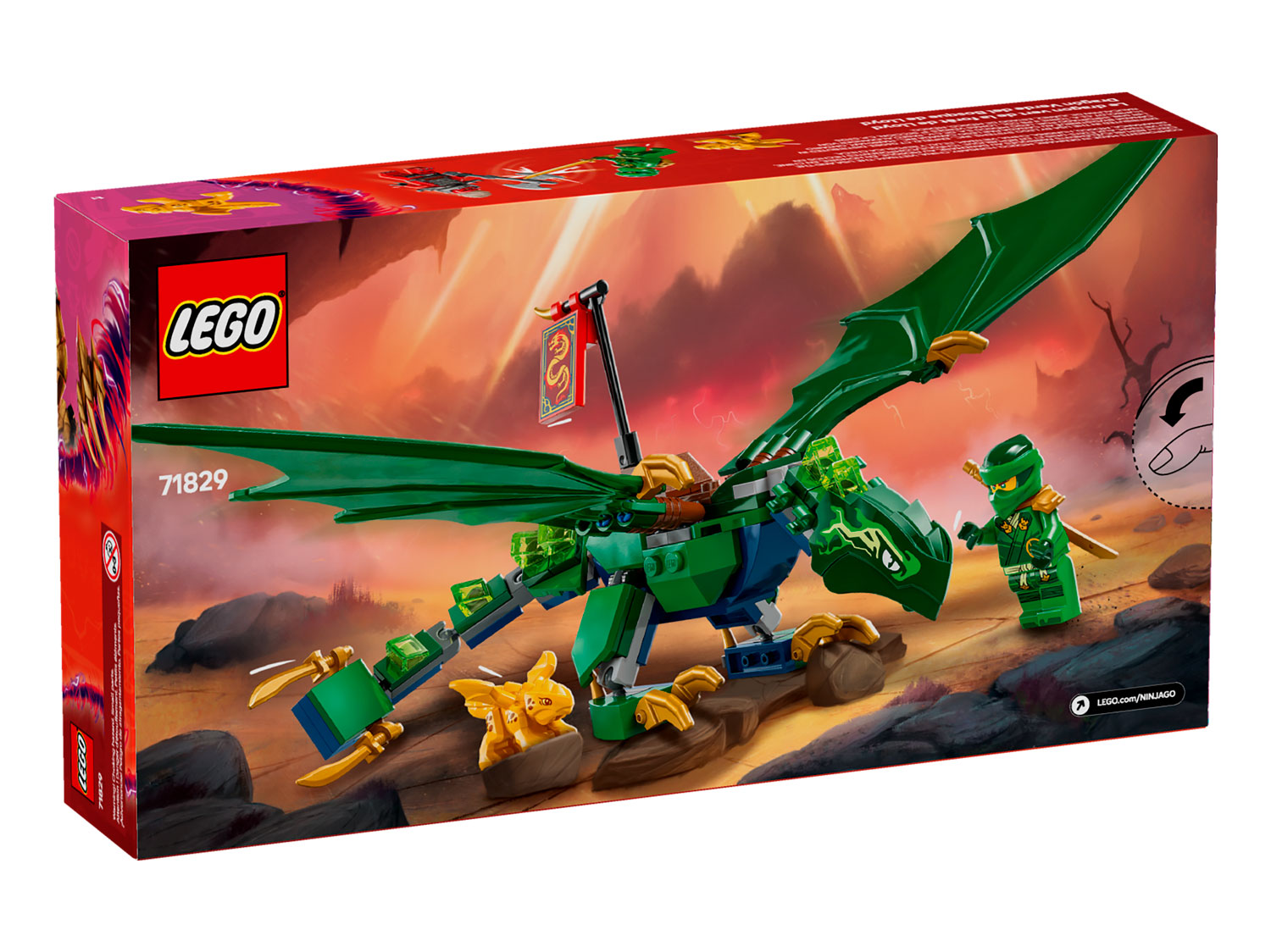 Конструктор LEGO NINJAGO Зеленый лесной дракон 128 дет. - фото 6