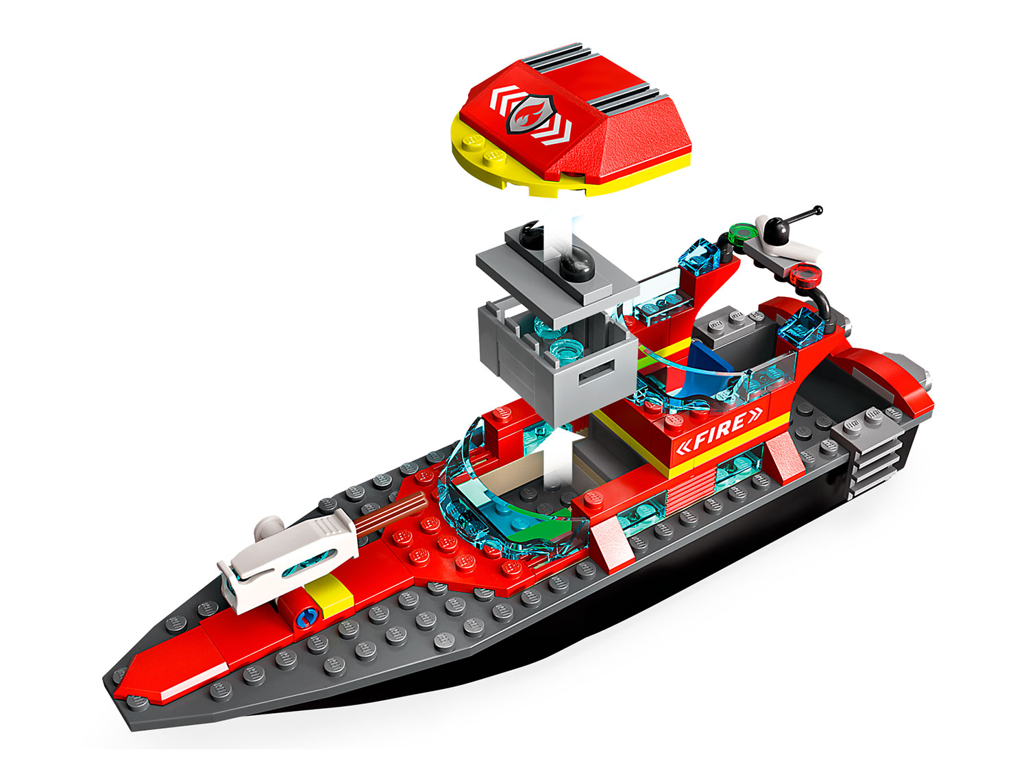 Конструктор LEGO City Пожарная спасательная лодка 144 дет. - фото 6