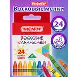 Восковые мелки Пифагор 24 шт.