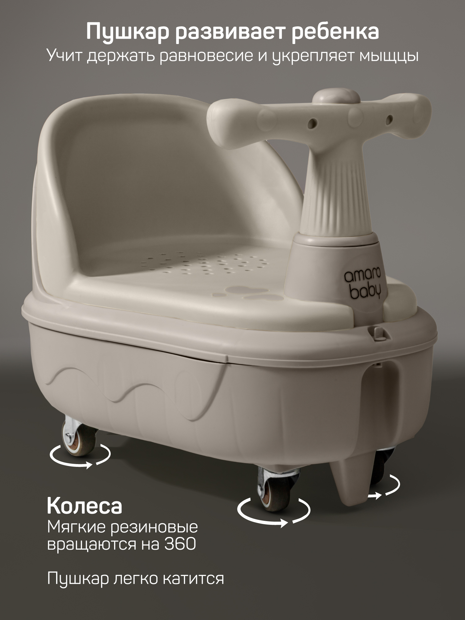 Пушкар Amarobaby Swimmy серый - фото 3