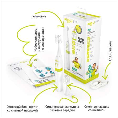 Зубная щетка электрическая Agu Baby