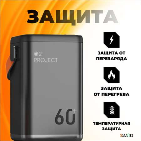 Повербанк SmartiNext 60000 мАч мощностью 65Вт черный