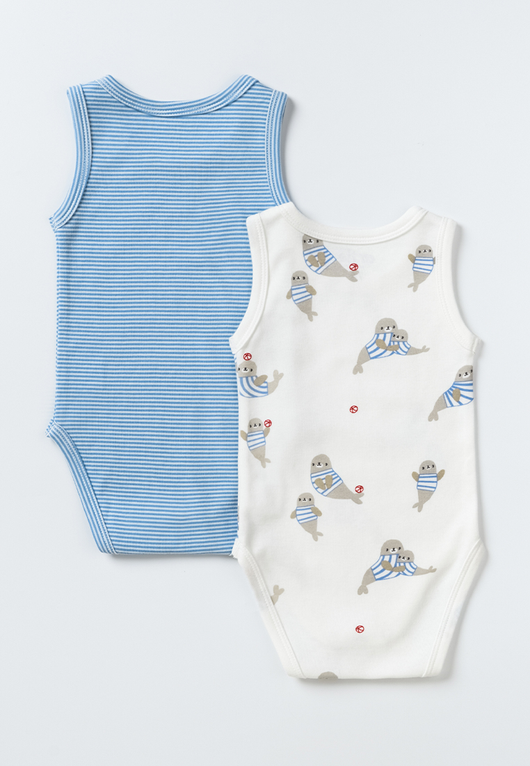 Боди 2 шт artie S25B19BM2-1483M/Белый-синий - фото 2