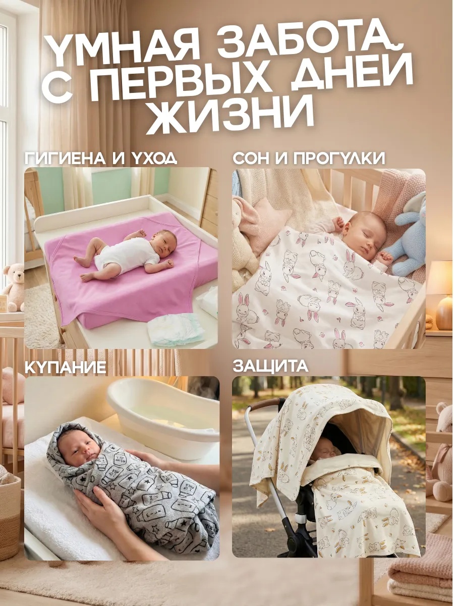 Пелёнка Bestroni 90х100 см 5 шт. - фото 7