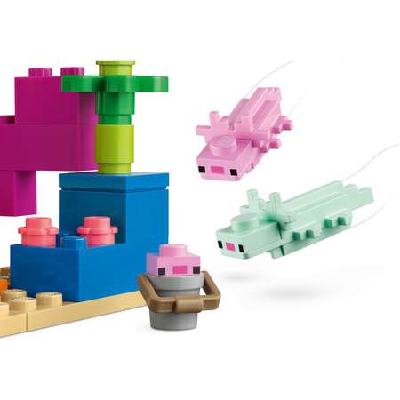 Конструктор LEGO Minecraft The Axolotl House блочный