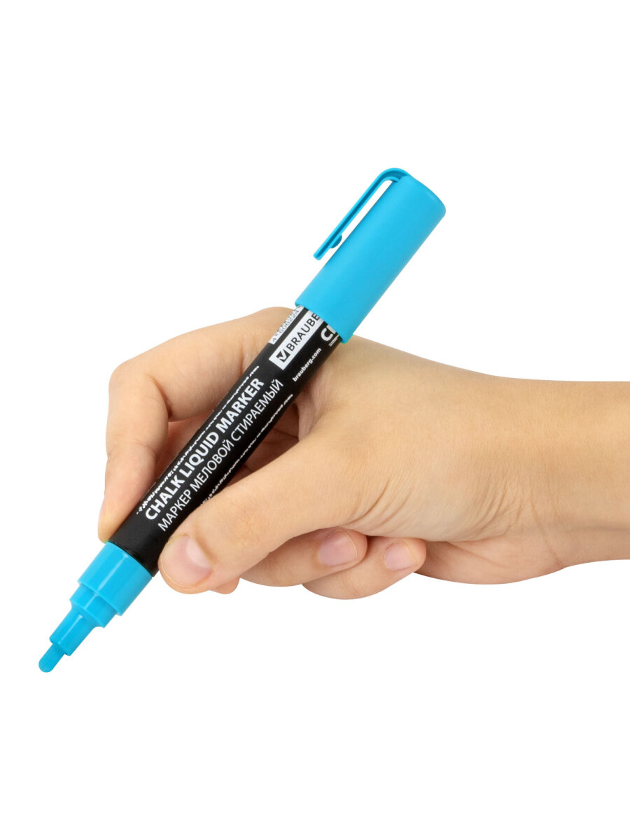 Маркеры Brauberg меловые 1 шт. - фото 11