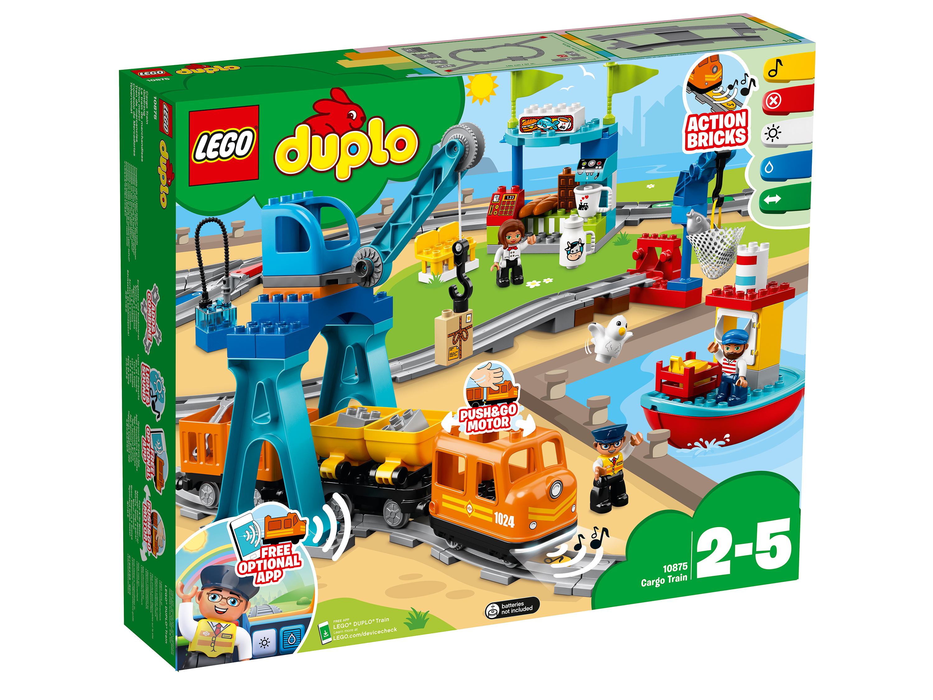 Конструктор LEGO DUPLO Грузовой поезд блочный - фото 1