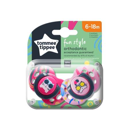 Пустышка Tommee tippee силикон от 6 мес. 2 шт.