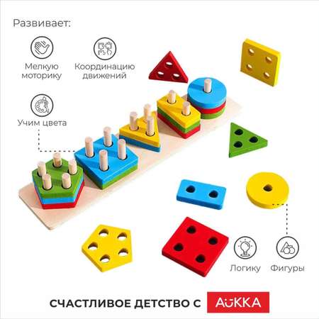 Игрушка AUKKA сортер Монтессори