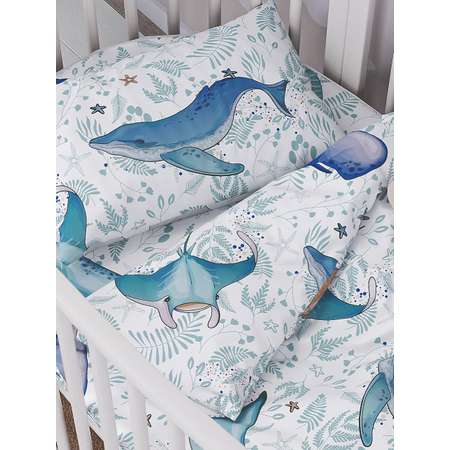 Комплект постельного белья Lemony kids в овальную кроватку Gianni Голубой 3 предмета