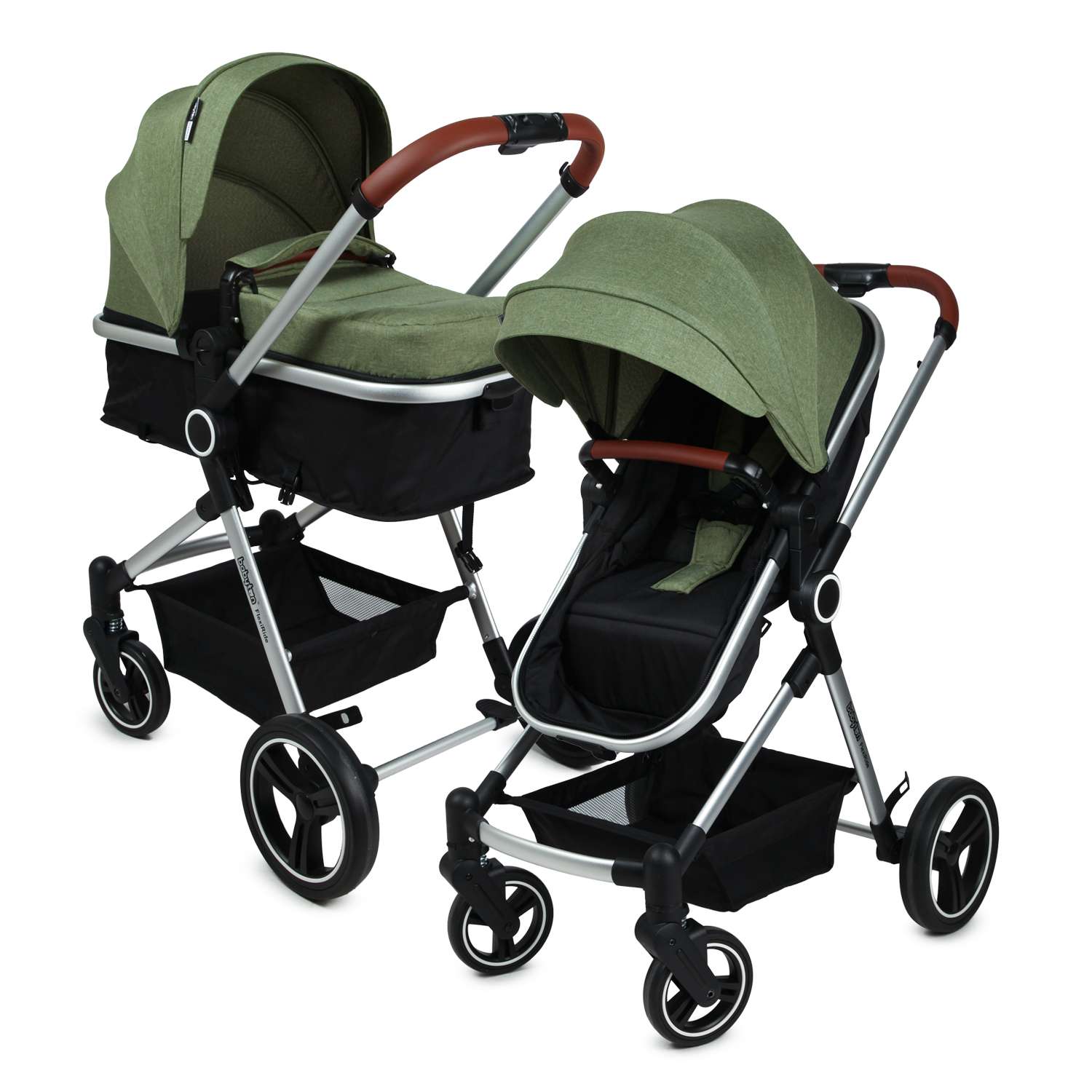 Коляска 3в1 Babyton Flexi Ride Black-Green - фото 13