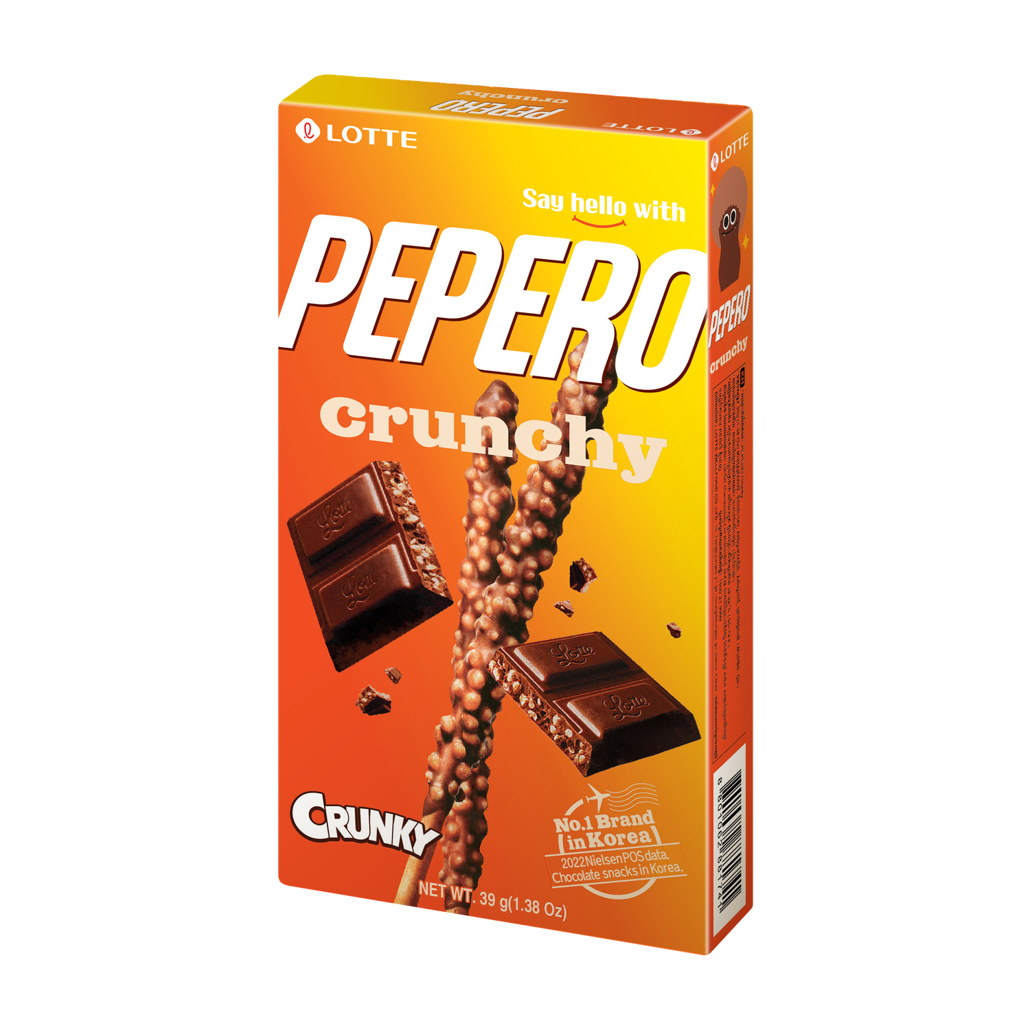 Соломка в глазури Lotte Pepero Crunky с воздушной кукурузой 39г - фото 1