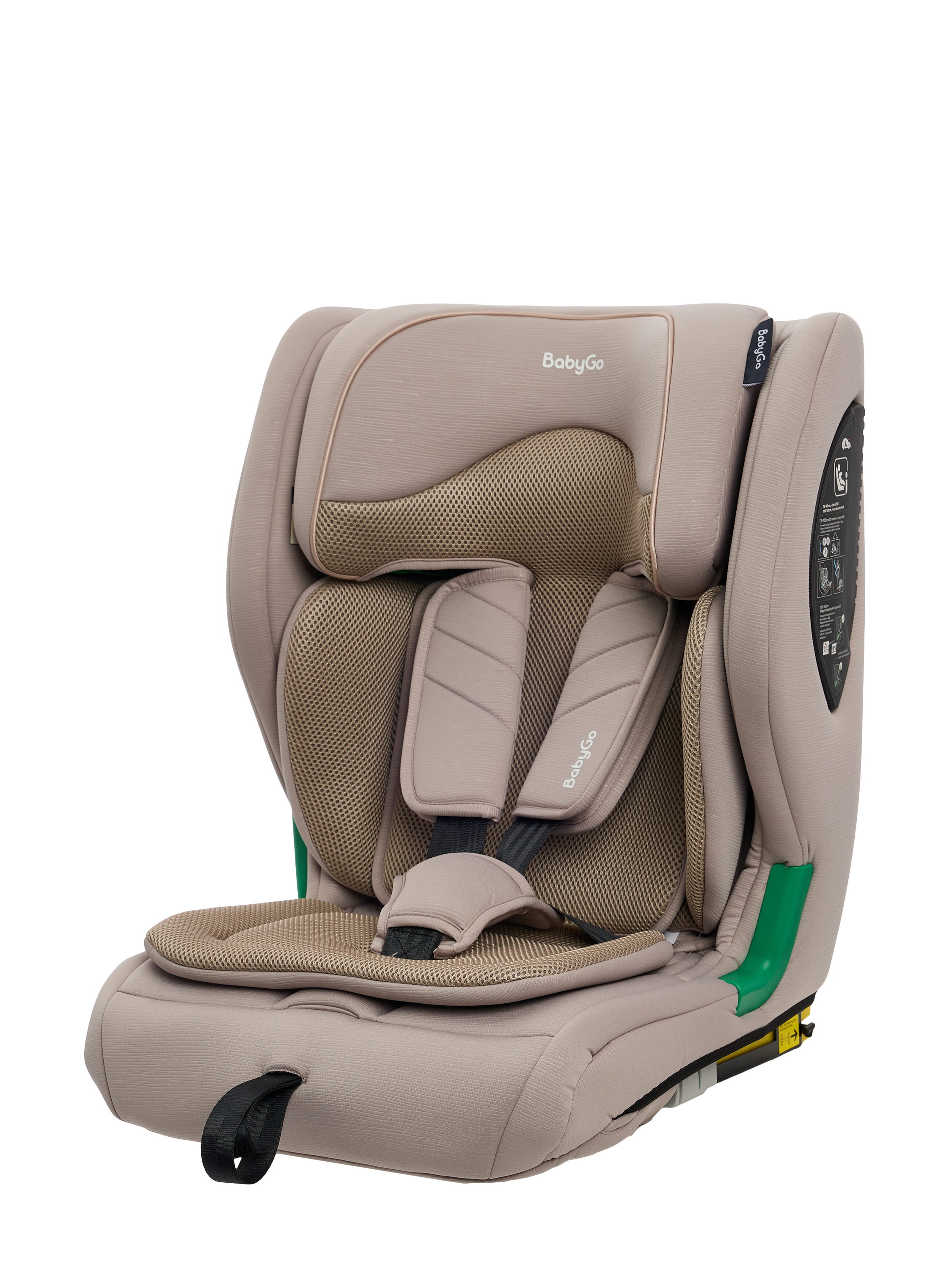 Автокресло BabyGo Flex Isofix 0+/1/2/3 (0-36 кг) бежевый - фото 1
