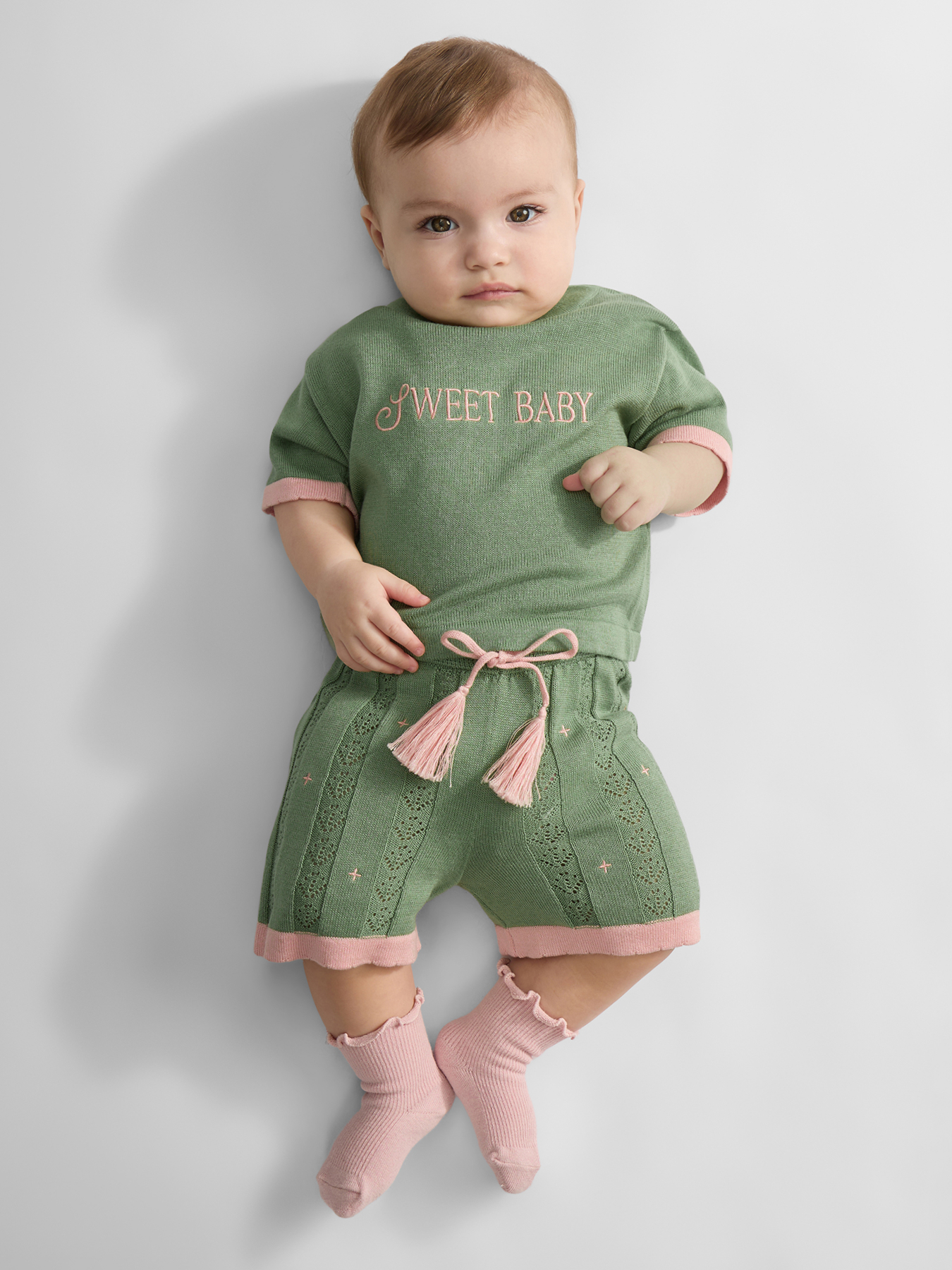 Изображение товара Комплект Happy Baby Футболка+шорты для девочки Летний комфорт Изображение товара Комплект Happy Baby Футболка+шорты для девочки Летний комфорт
