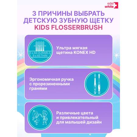 Зубная щетка классическая edel+white от 2 лет