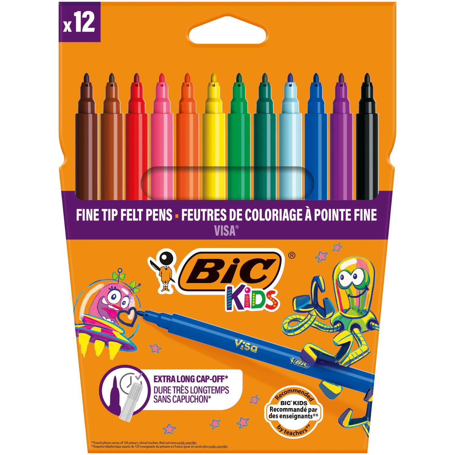 Фломастеры BIC Kids 12 цв. - фото 1