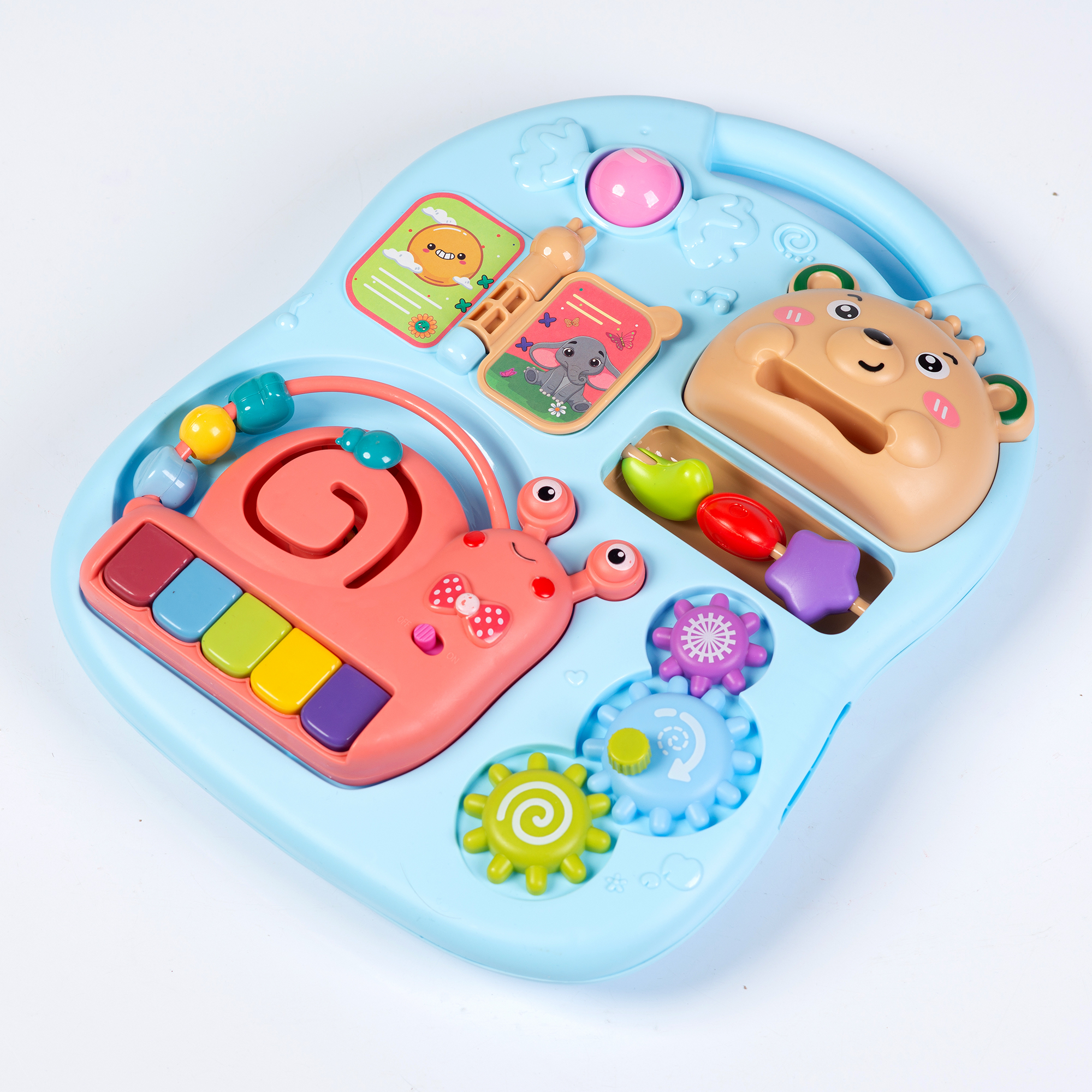 Каталка Babyhit с ручкой голубой - фото 16