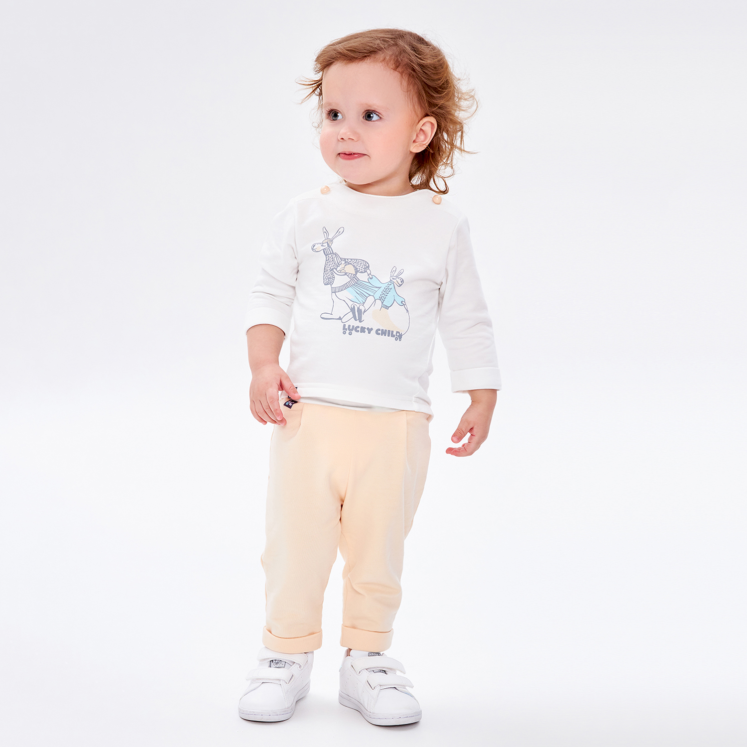 Костюм Lucky Child 138-41ф/молочный/бежевый/2-12 - фото 1