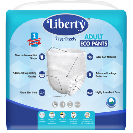Подгузники-трусики для взрослых Liberty Eco Pants L 75-100см 10шт