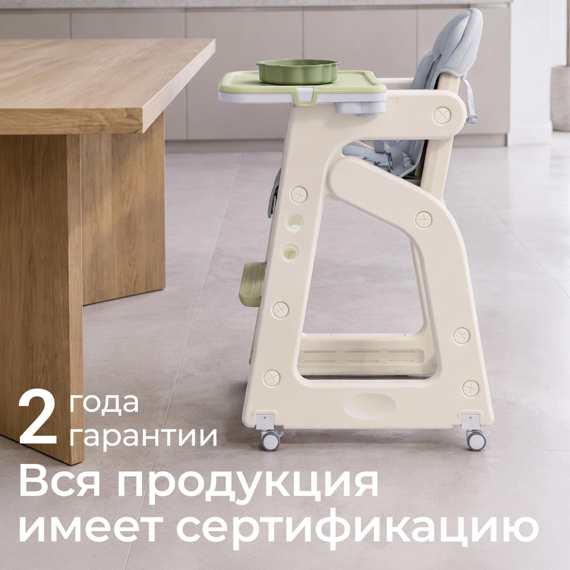 Стульчик для кормления UNIX Kids Basic зеленый - фото 14